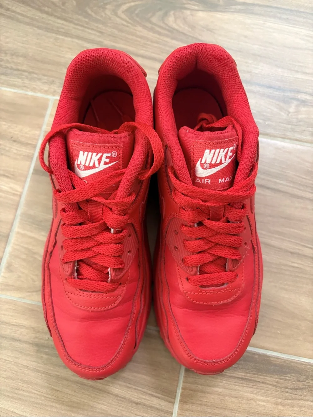 Nike Kids Red Air Max Sneakers Size 4.5Y - Used